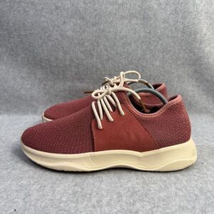 Vessi Women's Athletic Shoes in Salmon/Burgundy and Cream